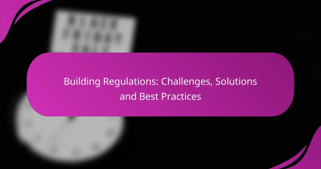 Building Regulations: Challenges, Solutions and Best Practices