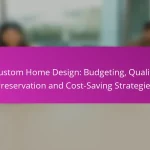 Custom Home Design: Budgeting, Quality Preservation and Cost-Saving Strategies