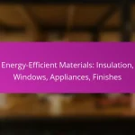Energy-Efficient Materials: Insulation, Windows, Appliances, Finishes