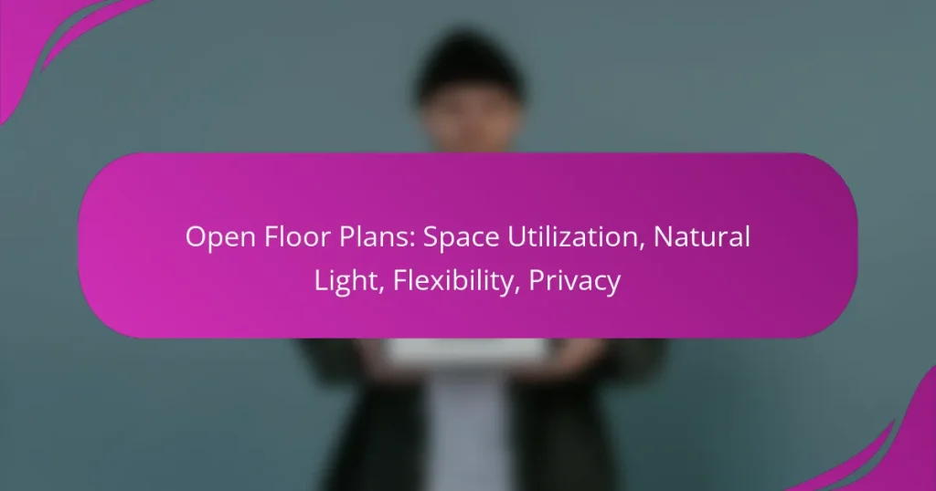 Open Floor Plans: Space Utilization, Natural Light, Flexibility, Privacy