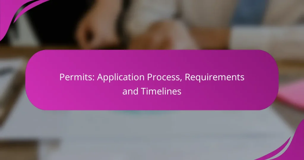 Permits: Application Process, Requirements and Timelines