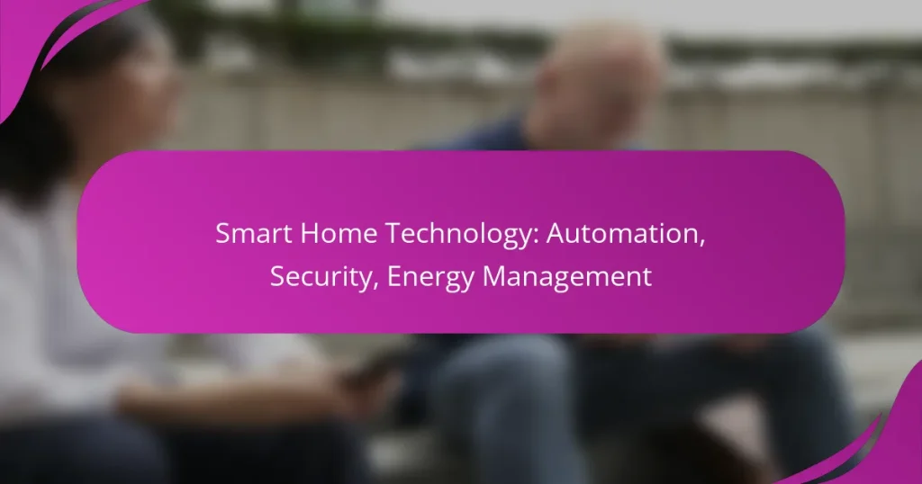 Smart Home Technology: Automation, Security, Energy Management