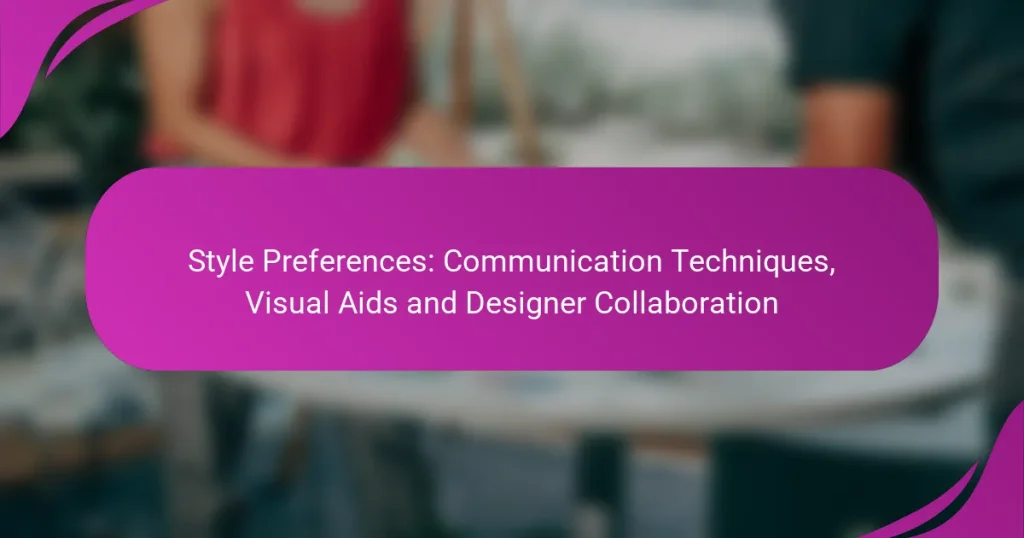 Style Preferences: Communication Techniques, Visual Aids and Designer Collaboration