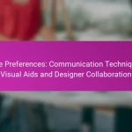 Style Preferences: Communication Techniques, Visual Aids and Designer Collaboration