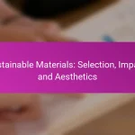 Sustainable Materials: Selection, Impact, and Aesthetics