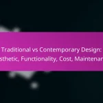 Traditional vs Contemporary Design: Aesthetic, Functionality, Cost, Maintenance